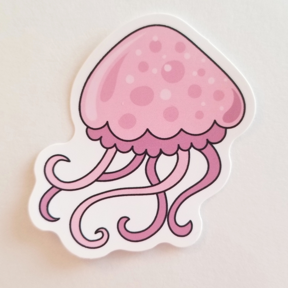 10/$10 Pink Jellyfish Sticker